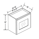 12 inch Wall Cabinet - 18W x 12H x 12D - Charleston Saddle - RTA - BUILDMYPLACE