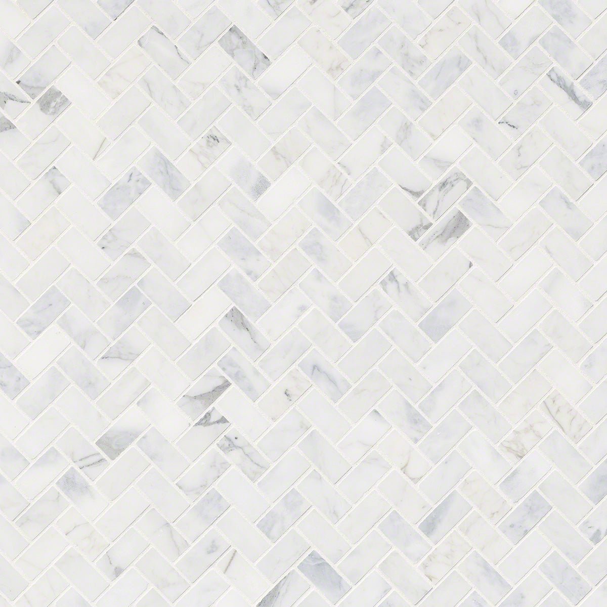 12" X 12" Calacatta Cressa Herringbone Honed Mosaic Sheet (9.4SQ FT/CTN) - BUILDMYPLACE