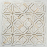 12 X 12 in. Calacatta Thassos White Polished Marble Mosaic Tile - BUILDMYPLACE