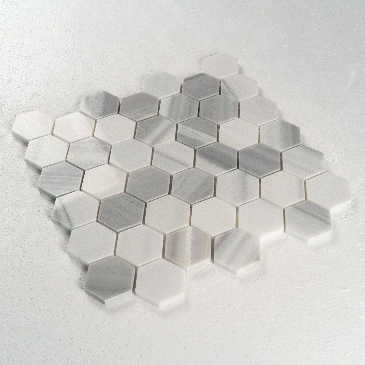 12 X 12 in. Hexagon Skyline 2 in. Polished Marble Mosaic - BUILDMYPLACE