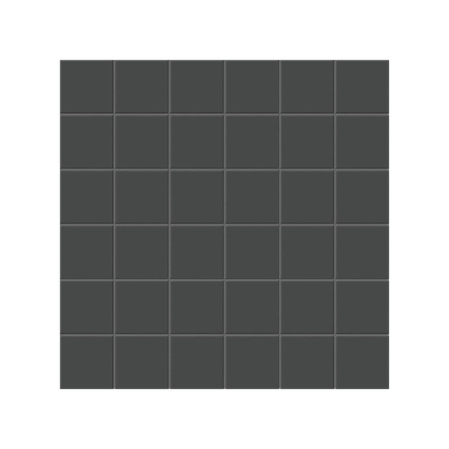 12 x 12 in. Soho Retro Black Matte Unglazed Porcelain Mosaic - BUILDMYPLACE