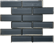 12 x 12 inch Glass Mosaic Tile with Dark Grey Color - BUILDMYPLACE