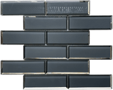 12 x 12 inch Glass Mosaic Tile with Dark Grey Color - BUILDMYPLACE