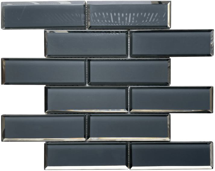 12 x 12 inch Glass Mosaic Tile with Dark Grey Color