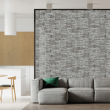 12 x 12 inch Glass Mosaic Tile with Metallic Gray Color and Glossy Finish - BUILDMYPLACE