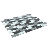 12 x 12 inch Glass Mosaic Tile with Mix Color and Glossy Finish - BUILDMYPLACE