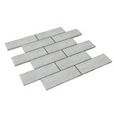 12 x 12 inch Glass Mosaic Tile with Shiny Silver Color and Glossy Finish - BUILDMYPLACE