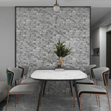 12 x 12 inch Glass Mosaic Tile with White Color and Glossy Finish - BUILDMYPLACE