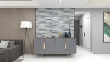 12 x 12 inch Mosaic Tile with Light Grey Color and Glossy Finish - BUILDMYPLACE