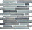 12 x 12 inch Mosaic Tile with Light Grey Color and Glossy Finish - BUILDMYPLACE