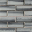 12" X 12" Ombre Grigia Beveled Dark Gray Glass Subway Mosaic Wall Tile (9.6SQ FT/CTN) - BUILDMYPLACE