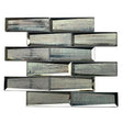 12" X 12" X 8 mm Blue & Gray Wood Grain 3D Glass Mosaic - BUILDMYPLACE