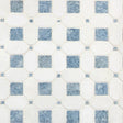 12" X 13" Azula Hatchwork Polished Blue & Cool - White Marble Geometric Mosaic Wall Tile (10SQ FT/CTN) - BUILDMYPLACE