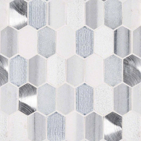 12" X 13" Harlow Light Gray Picket Mosaic Sheet (9.9SQ FT/CTN) - BUILDMYPLACE