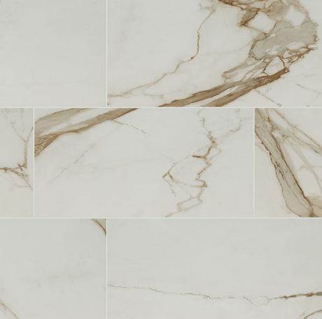 12" X 24" Calacatta Marbella Luxury Vinyl Tile (19.37 Sq Ft/Box) - BUILDMYPLACE