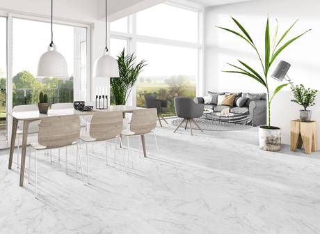 12" X 24" Carrara Avell Luxury Vinyl Tile (19.37 Sq Ft/Box) - BUILDMYPLACE