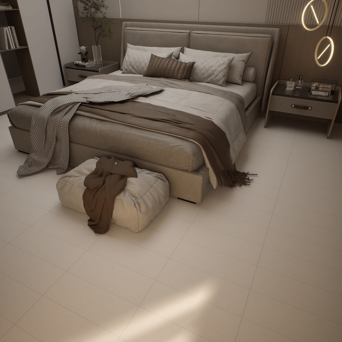 12 x 24 in. Belgian Linen Ivory Matte Rectified Color Body Porcelain Wall Tile - BUILDMYPLACE