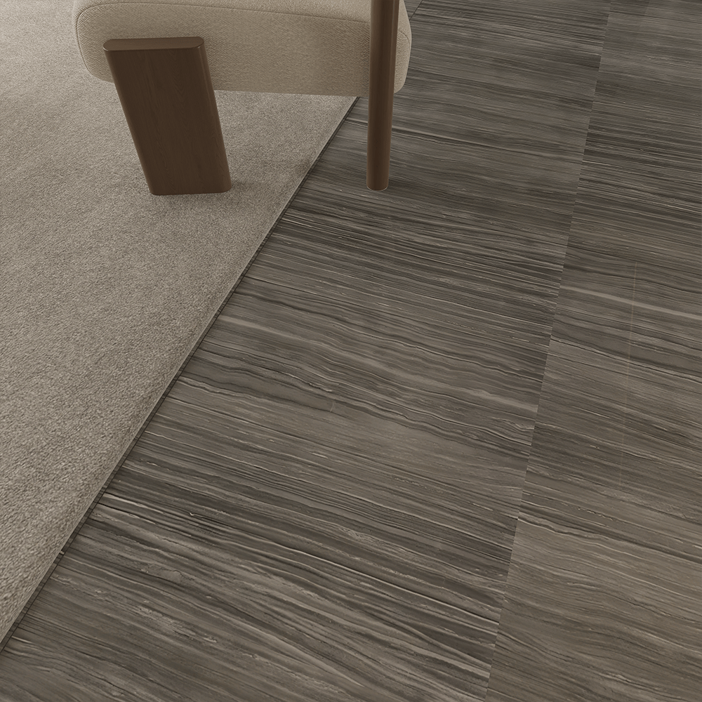 12 x 24 in. Eramosa Carbon Polished Rectified Glazed Porcelain Tile - BUILDMYPLACE