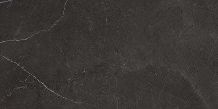 12 x 24 in. La Marca Nero Venato Polished Rectified Glazed Porcelain Wall Tile