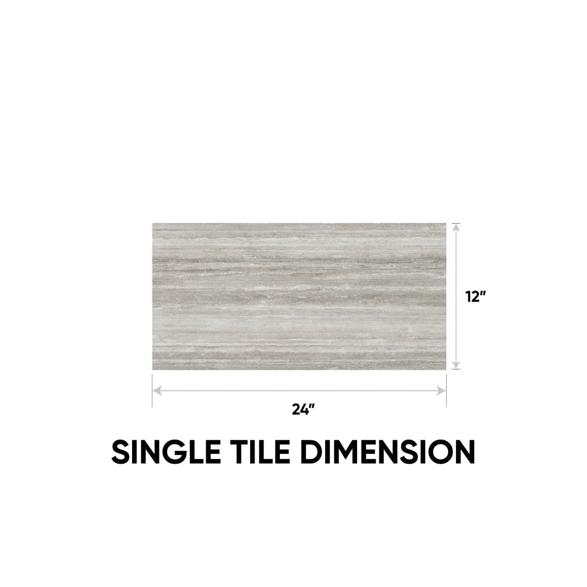 12 x 24 in. La Marca Travertino instrata Polished Rectified Glazed Porcelain Wall Tile - BUILDMYPLACE