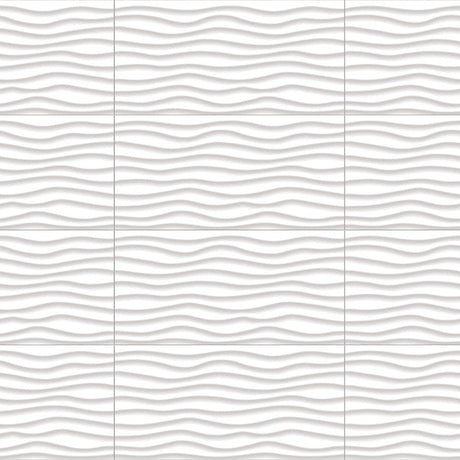 12 x 24 in. Linea White Oblique Glossy Rectified Glazed Ceramic Wall Tile - BUILDMYPLACE