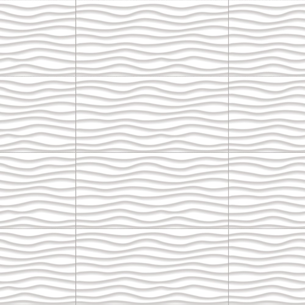 12 x 24 in. Linea White Oblique Glossy Rectified Glazed Ceramic Wall Tile - BUILDMYPLACE