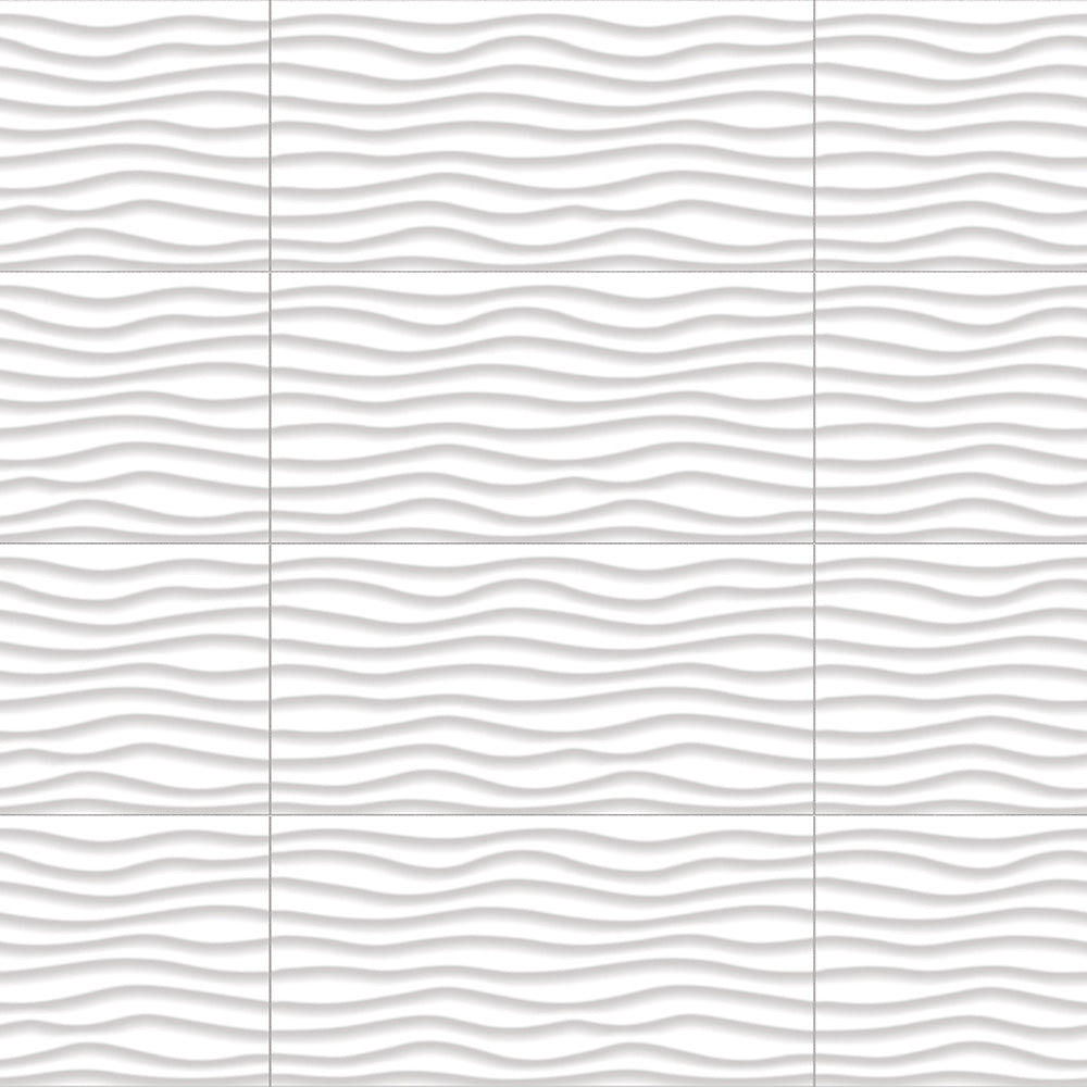 12 x 24 in. Linea White Oblique Glossy Rectified Glazed Ceramic Wall Tile - BUILDMYPLACE