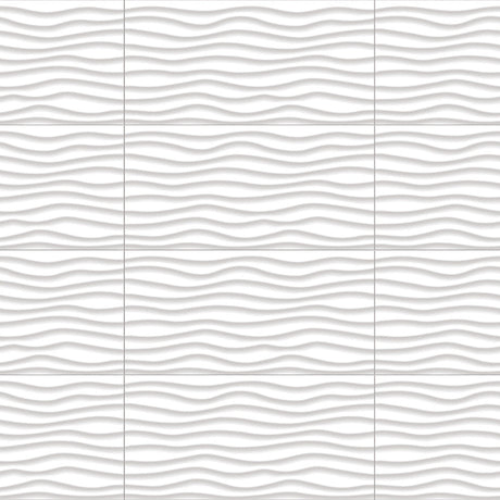 12 x 24 in. Linea White Oblique Glossy Rectified Glazed Ceramic Wall Tile - BUILDMYPLACE