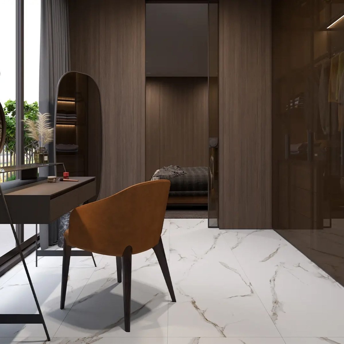 12 X 24 In Mayfair Calacatta Oro Matte Rectified Glazed Porcelain - BUILDMYPLACE