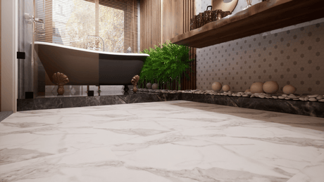 12 x 24 in. Mayfair Statuario Venato Matte Rectified Glazed Porcelain Tile - BUILDMYPLACE