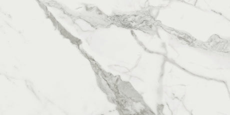 12 x 24 in. Mayfair Statuario Venato Polished Rectified Glazed Porcelain Tile - BUILDMYPLACE