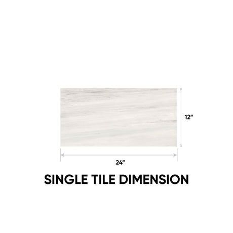 12 x 24 in. Mayfair Suave Bianco Matte Rectified Glazed Porcelain Tile - BUILDMYPLACE