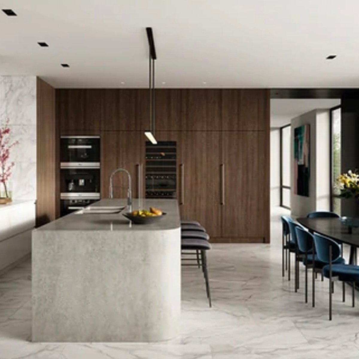 12 x 24 in. Plata Statuario Brina Matte Rectified Glazed Porcelain wall Tile - BUILDMYPLACE