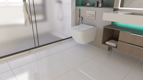 12 x 24 in Prima True White Polished Rectified Glazed Porcelain Tile - BUILDMYPLACE