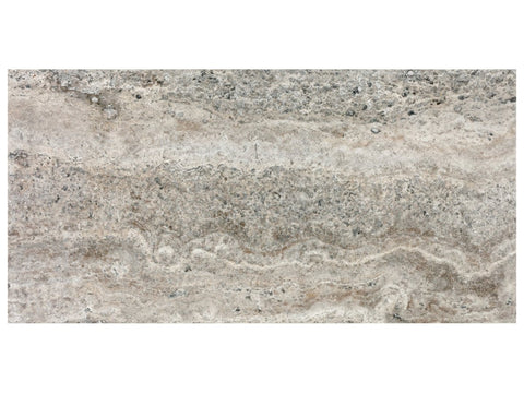 12 X 24 In Silver Ash Filled & Honed Veincut Travertine