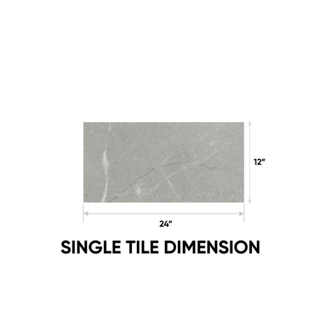 12 x 24 in. Torino Argento Matte Pressed Glazed Porcelain Tile - BUILDMYPLACE