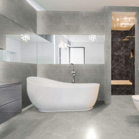 12 x 24 in. Torino Grigio Matte Pressed Glazed Porcelain Tile - BUILDMYPLACE