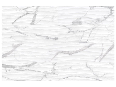 12 X 36 In Curva Raffino Statuario Valore Matte Rectified Glazed Ceramic