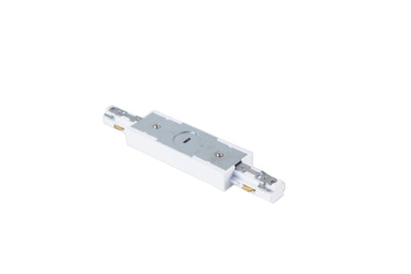 120 - Volt H Track Lighting Single Circuit 3 - Wire Track Connector in White Finish - BUILDMYPLACE