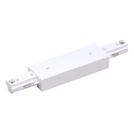 120 - Volt H Track Lighting Single Circuit 3 - Wire Track Connector in White Finish - BUILDMYPLACE