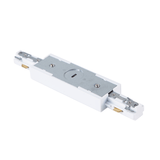 120 - Volt H Track Lighting Single Circuit 3 - Wire Track Connector in White Finish - BUILDMYPLACE