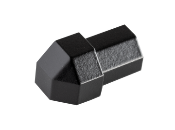 Duraplus Diamond External corner - Matte Black Aluminum - Tile Corner Trim 2 Piece | DPDAE 100-SW-Y/2