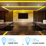 12V LED Strip Lights W/ DC Connector - IP20 - 192 Lumens/ft - Flexible LED Tape Lighting - BUILDMYPLACE