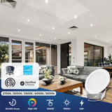 12W 6 in. Ultra - Thin LED Recessed Ceiling Lights: Junction Box, 900LM, Damp Location, Triac Dimmable Downlight, ETL & Energy Star Listed - BUILDMYPLACE