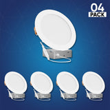 12W 6 in. Ultra - Thin LED Recessed Ceiling Lights: Junction Box, 900LM, Damp Location, Triac Dimmable Downlight, ETL & Energy Star Listed - BUILDMYPLACE