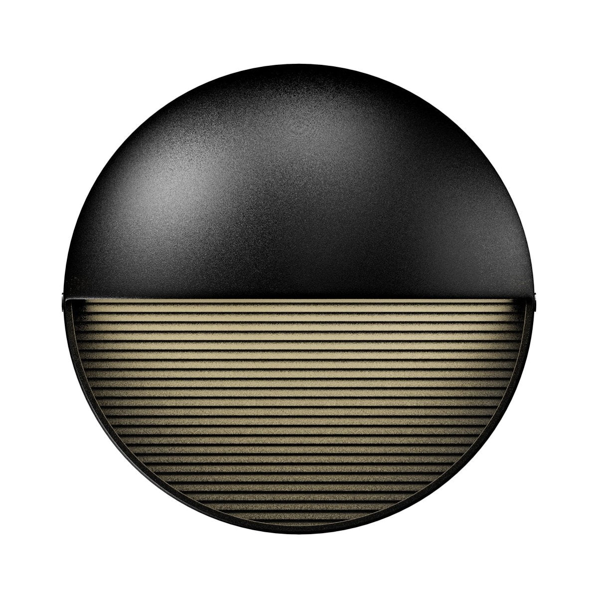 12W, Decorative LED Outdoor Wall Sconce, Half Round, Dimmable, ETL Listed, Frosted Glass Shade, Wet Location, 3000K/5000K, Deck Rail Lighting, Black - BUILDMYPLACE