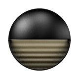 12W, Decorative LED Outdoor Wall Sconce, Half Round, Dimmable, ETL Listed, Frosted Glass Shade, Wet Location, 3000K/5000K, Deck Rail Lighting, Black - BUILDMYPLACE