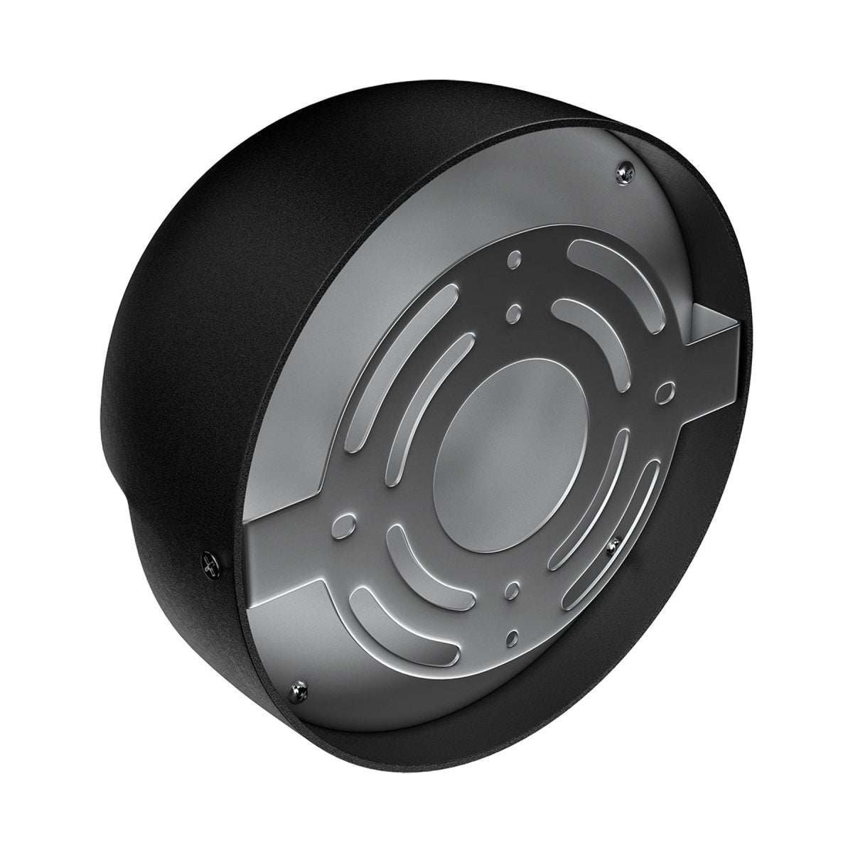 12W, Decorative LED Outdoor Wall Sconce, Half Round, Dimmable, ETL Listed, Frosted Glass Shade, Wet Location, 3000K/5000K, Deck Rail Lighting, Black - BUILDMYPLACE