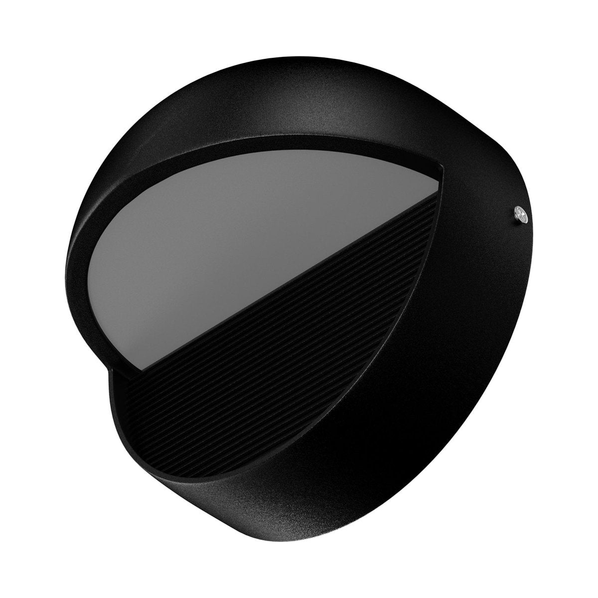 12W, Decorative LED Outdoor Wall Sconce, Half Round, Dimmable, ETL Listed, Frosted Glass Shade, Wet Location, 3000K/5000K, Deck Rail Lighting, Black - BUILDMYPLACE