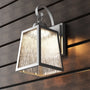 12W LED Outdoor Wall Lantern Fixture with Water Glass Shade, 4000K (Cool White), Dimmable, ETL Listed - BUILDMYPLACE